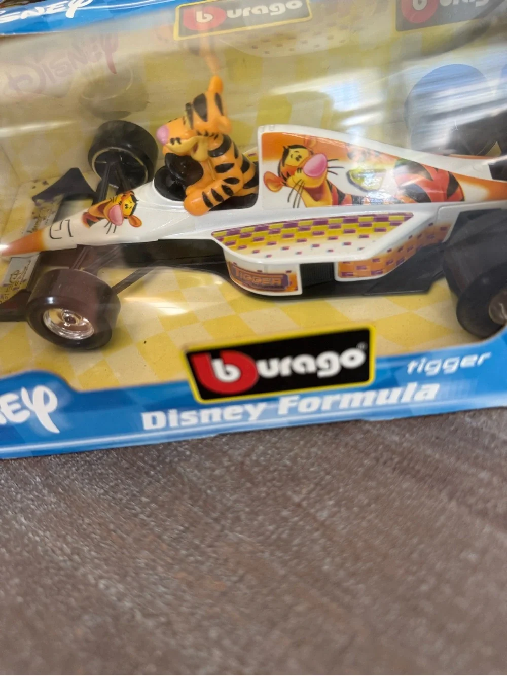 Disney Blue and Yellow Formula Toy Cars Pack - Tigger & Donald Duck